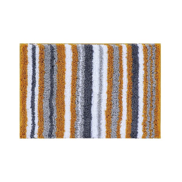 Better Trends Griffie Collection 100% Polyester  24' x 36' Rectangle Bath Rug in Mustard - BAGR2436MUS