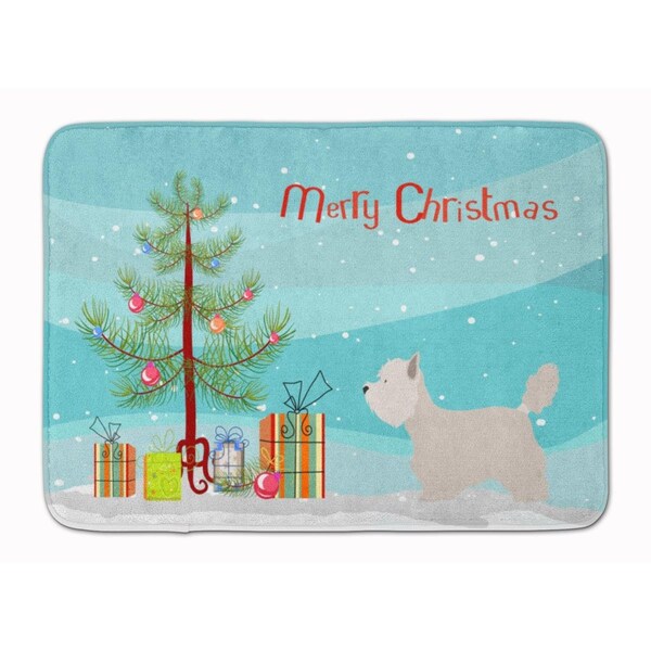 Carolines Treasures Westie Christmas Machine Washable Memory Foam Mat - BB8480RUG