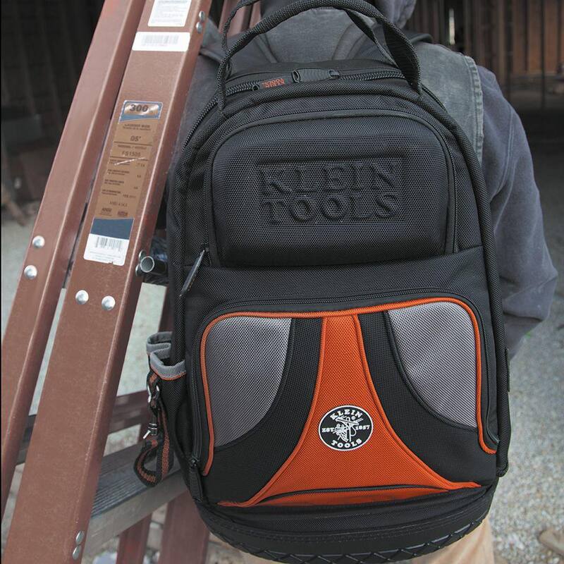 Klein Tools Backpack & Tool Bag Set, Includes 4 Piece, Tradesman Pro Tool Bag Backpack, Zipper Bags and Magnetizer - 80038