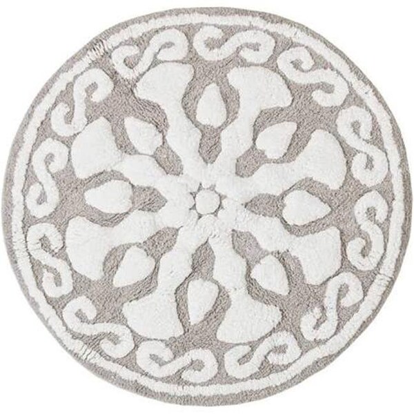 Madison Park Madison Park MP72-4431 25 in. Medallion Cotton Tufted Bath Rug; Grey - MP72-4431