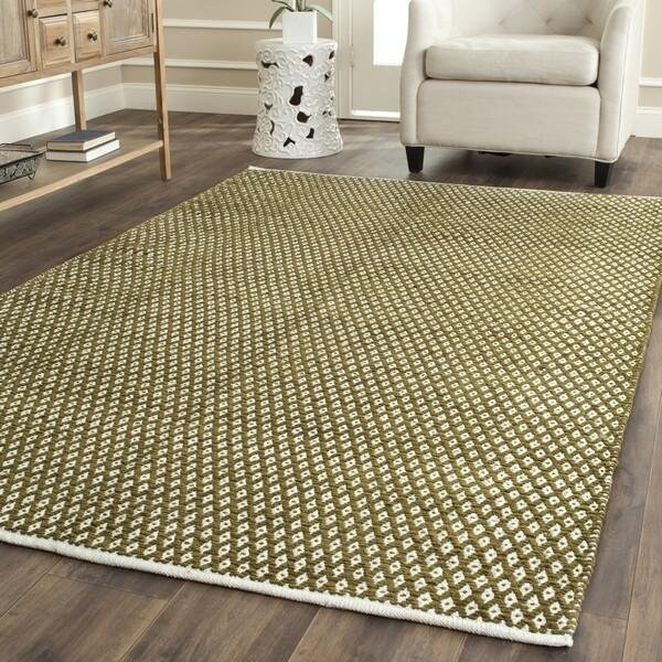 Safavieh 5 x 8 ft. Medium Rectangle Boston Hand Woven Bath Mats- Olive - BOS685B-5