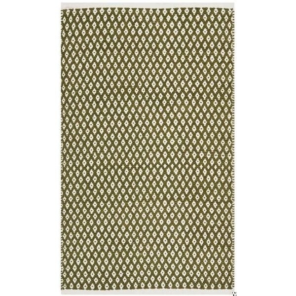 Safavieh 5 x 8 ft. Medium Rectangle Boston Hand Woven Bath Mats- Olive - BOS685B-5