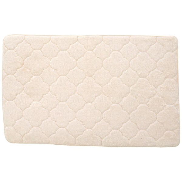 Betterbeds 24 x 40 in Embroidered Memory Foam Bath Mat Angora - BE1592191