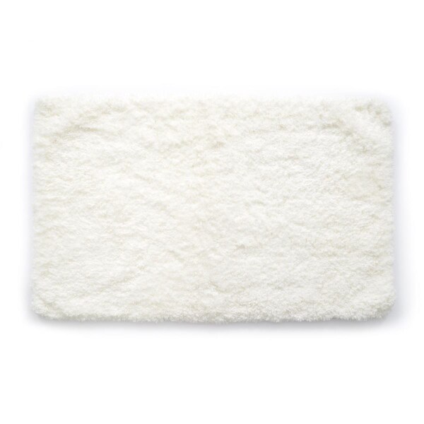 Stephan Roberts Home 21 x 4 in. Ultra Plush Polyester Shaggy Bath Mat - White - 34N-TSH38-12