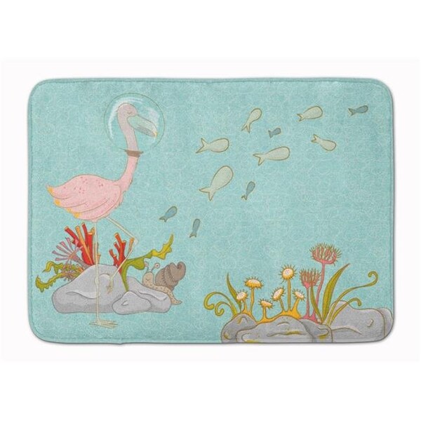 Carolines Treasures Carolines Treasures BB8535RUG Flamingo Underwater Machine Washable Memory Foam Mat - BB8535RUG