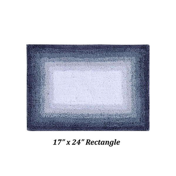Better Trends Torrent Collection 100% Cotton 17' x 24' Rectangle Bath Rug in Gray - BATO1724GRY