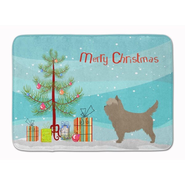 Carolines Treasures Cairn Terrier Christmas Machine Washable Memory Foam Mat - BB8448RUG