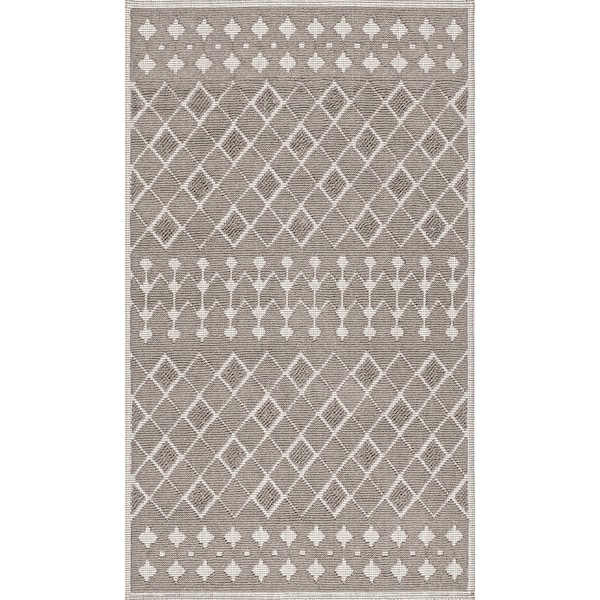 Nuloom Blaise Modern Diamonds Bath Mat 2ft 2in x 3ft 9in - PSKO08C-22039