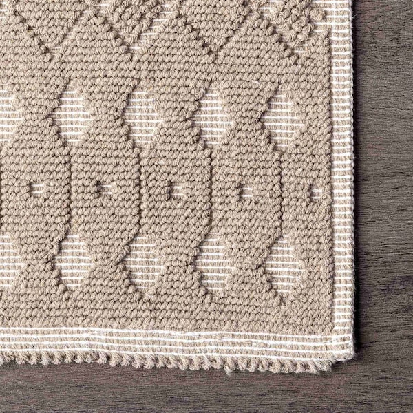 Nuloom Blaise Modern Diamonds Bath Mat 2ft 2in x 3ft 9in - PSKO08C-22039