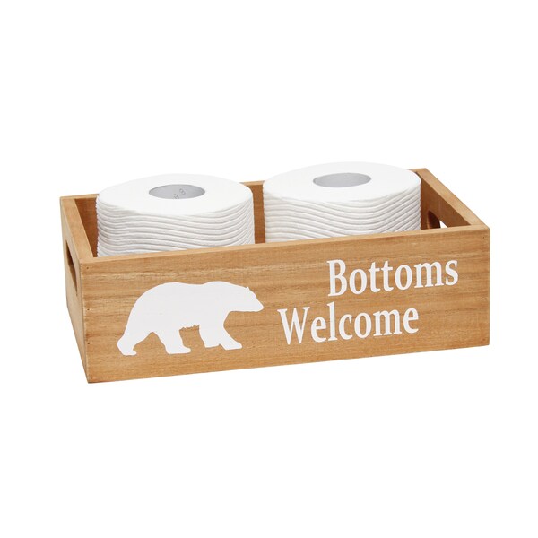 Elegant Designs Three Piece Decorative Wood Bathroom Set, Large, Cabin/Lodge/Rustic - HG3000-NCL