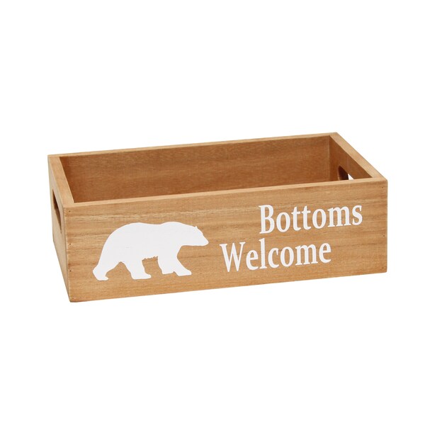 Elegant Designs Three Piece Decorative Wood Bathroom Set, Large, Cabin/Lodge/Rustic - HG3000-NCL