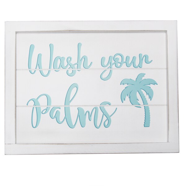 Elegant Designs Three Piece Decorative Wood Bathroom Set, Large, Coastal/Beach - HG3000-WBH