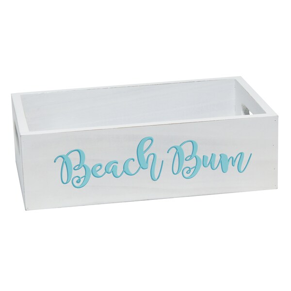 Elegant Designs Three Piece Decorative Wood Bathroom Set, Large, Coastal/Beach - HG3000-WBH