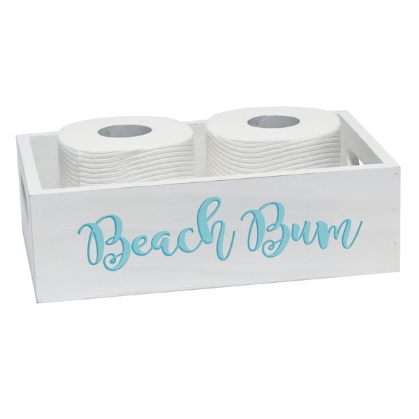 Elegant Designs Three Piece Decorative Wood Bathroom Set, Large, Coastal/Beach - HG3000-WBH