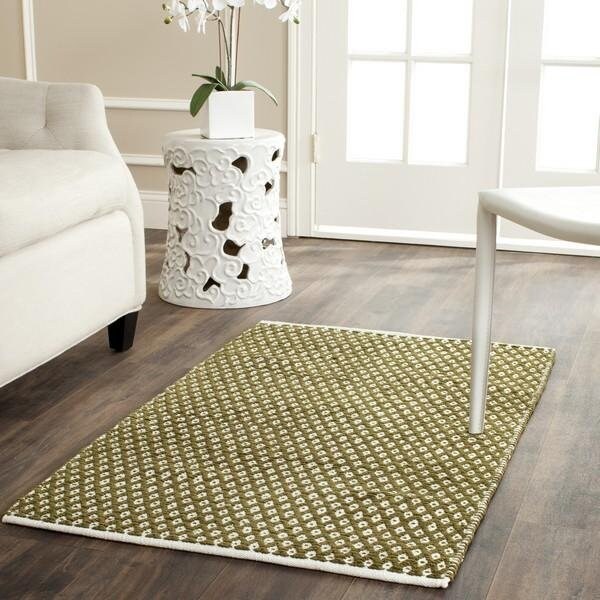 Safavieh 8 x 10 ft. Large Rectangle Boston Hand Woven Bath Mats- Olive - BOS685B-8