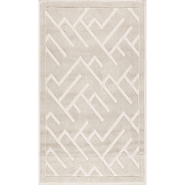 Nuloom Hudson Abstract Maze Bath Mat 1ft 9in x 2ft 10in - PSKO02B-190210