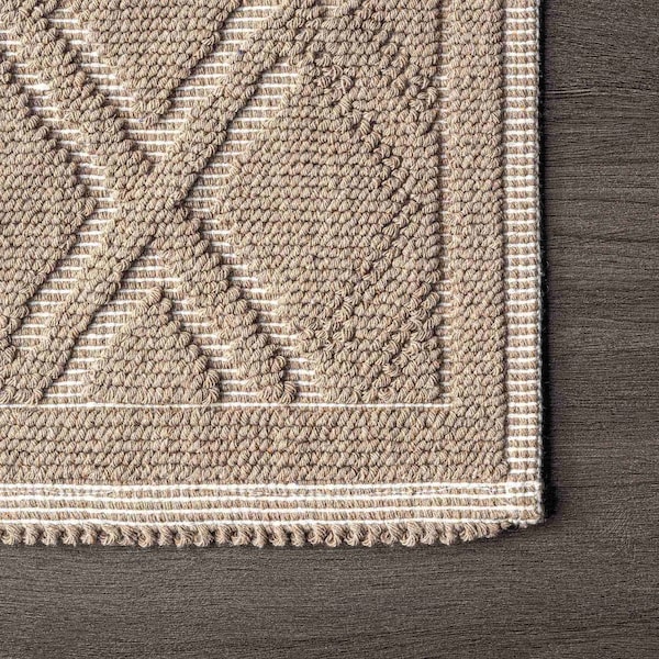 Nuloom Sheridan Textured Diamond Trellis Bath Mat 2ft 2in x 3ft 9in - PSKO01C-22039