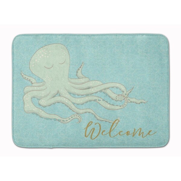 Carolines Treasures Octopus Welcome Machine Washable Memory Foam Mat - BB8553RUG
