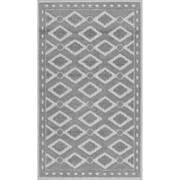 Nuloom Colton Textured Geometric Trellis Bath Mat 1ft 5in x 2ft - PSKO03A-1502