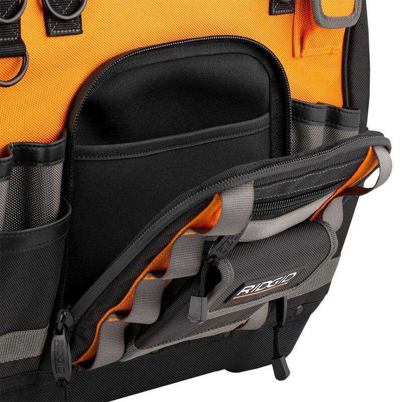 RIDGID 18 in. 44 Pocket Professional Grade Tool Bag - RD64018-TH