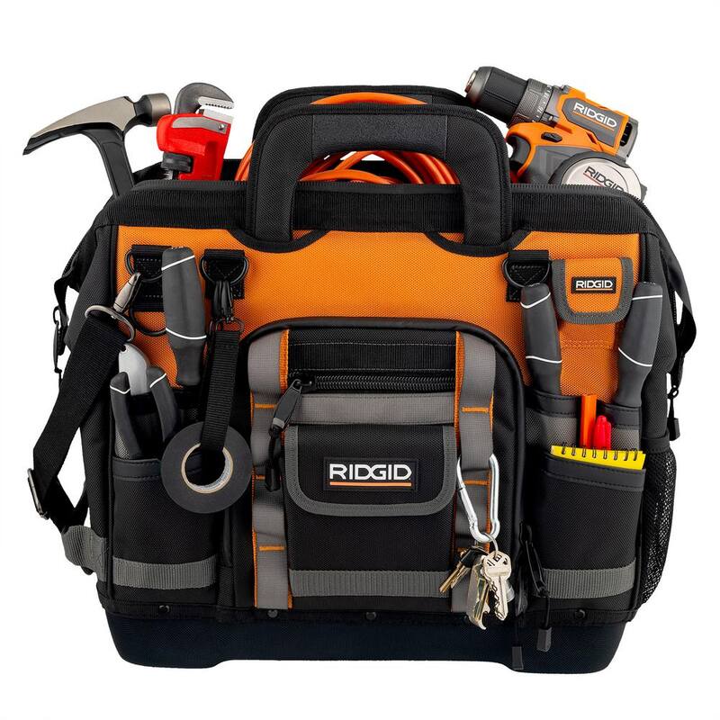 RIDGID 18 in. 44 Pocket Professional Grade Tool Bag - RD64018-TH