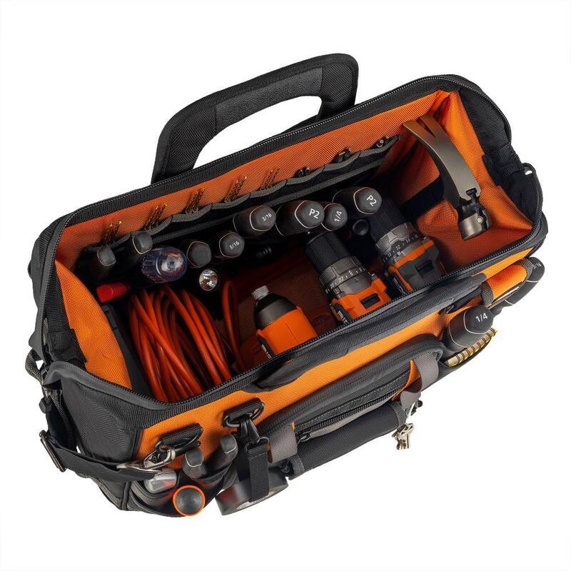 RIDGID 18 in. 44 Pocket Professional Grade Tool Bag - RD64018-TH