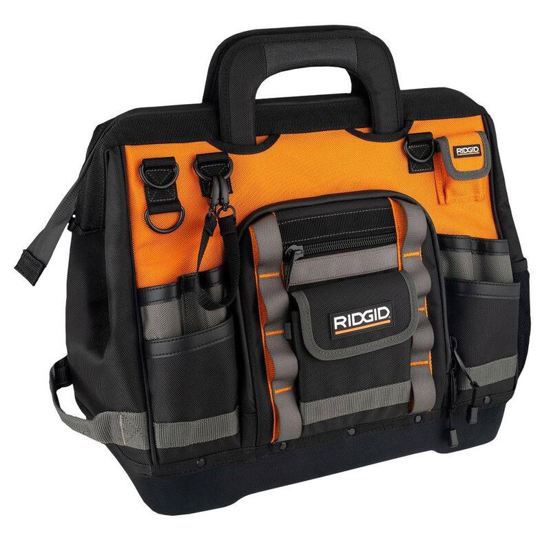 RIDGID 18 in. 44 Pocket Professional Grade Tool Bag - RD64018-TH