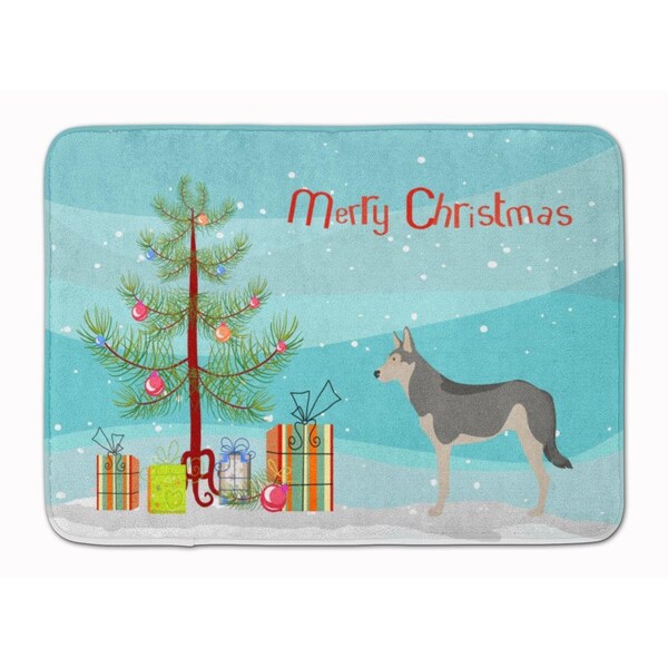 Carolines Treasures Saarloos Wolfdog Christmas Machine Washable Memory Foam Mat - BB8458RUG