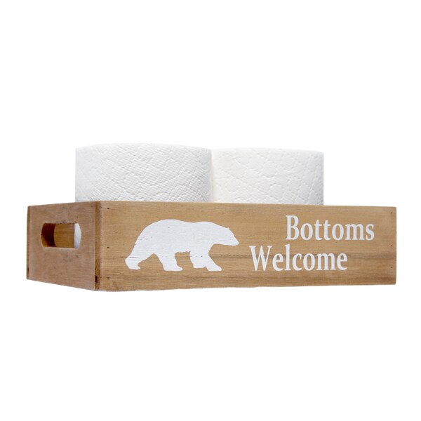 Elegant Designs Three Piece Decorative Wood Bathroom Set, Small, Cabin/Lodge/Rustic - HG3100-NCL