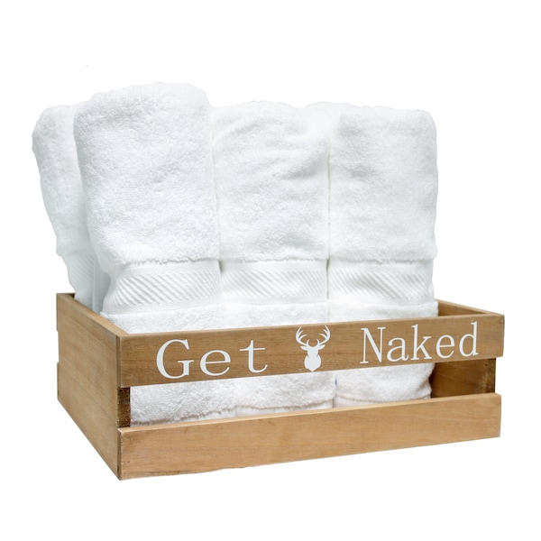 Elegant Designs Three Piece Decorative Wood Bathroom Set, Small, Cabin/Lodge/Rustic - HG3100-NCL