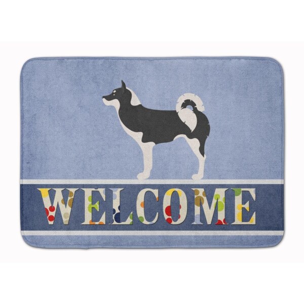 Carolines Treasures Greenland Dog Welcome Machine Washable Memory Foam Mat - BB8338RUG