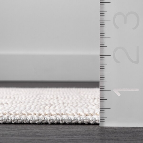 Nuloom Lyle Textured Chevron Bath Mat 2ft 2in x 3ft 9in - PSKO06B-22039