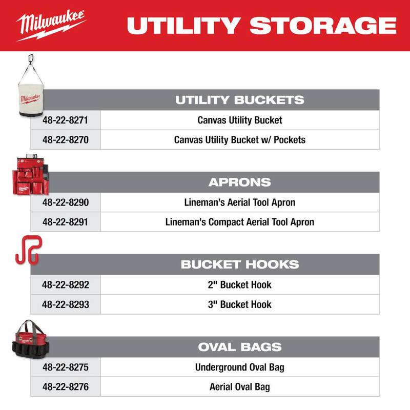 Milwaukee 10.4 in. Underground Oval Bag - 48-22-8275