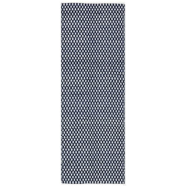Safavieh 3 x 5 ft. Small Rectangle Boston Hand Woven Bath Mats- Navy - BOS685D-3
