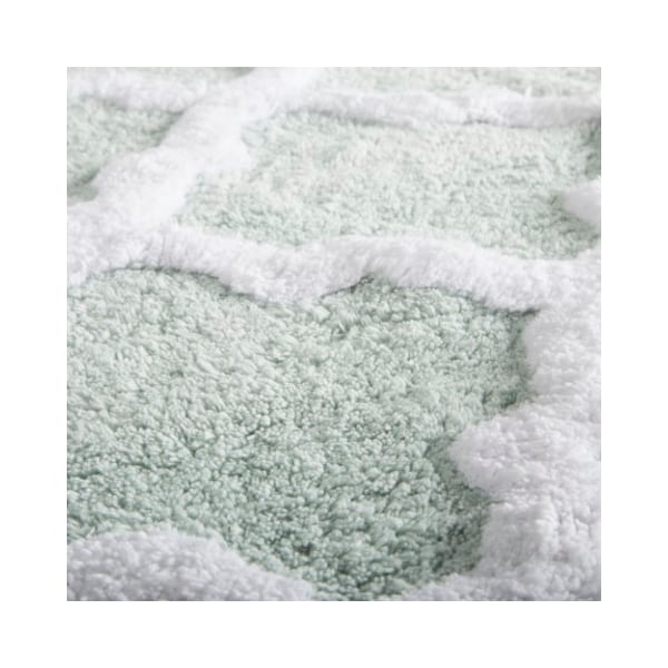Hastings Home Hastings Home 100 Percent Cotton Trellis Bathroom Mat - 24x60 inches - Seafoam - 514932FLS