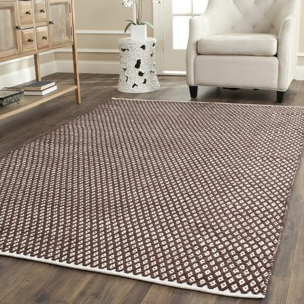 Safavieh 4 x 6 ft. Small Rectangle Boston Hand Woven Bath Mats- Brown - BOS685A-4