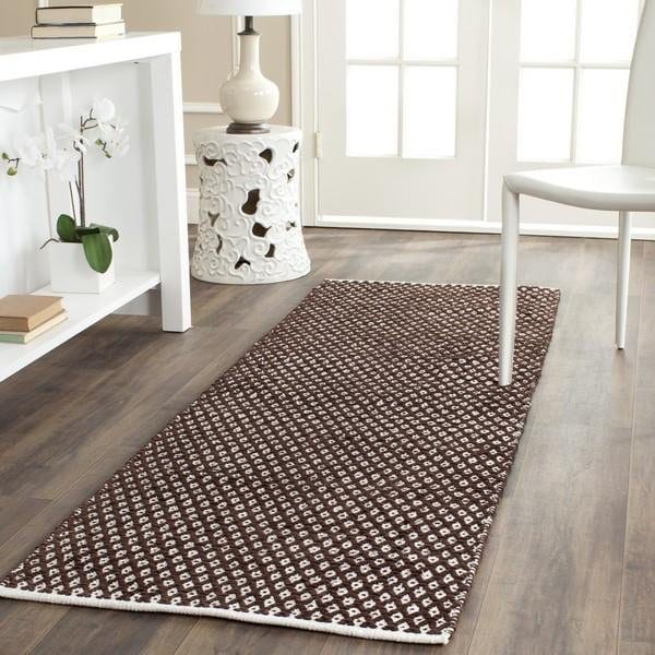 Safavieh 4 x 6 ft. Small Rectangle Boston Hand Woven Bath Mats- Brown - BOS685A-4