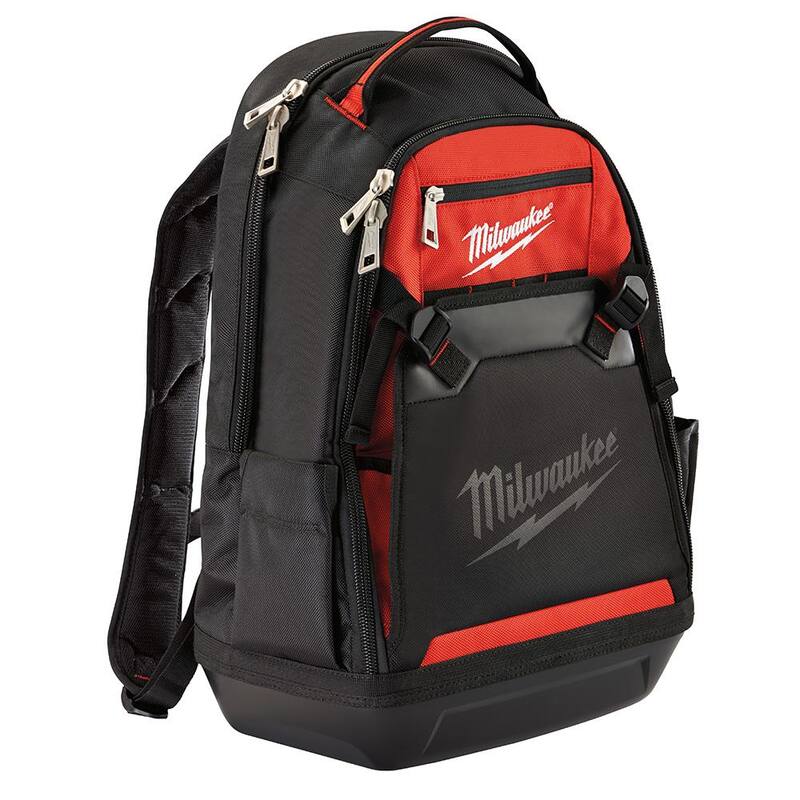 Milwaukee 10 in. Jobsite Backpack with 7-Pocket Compact Utility Pouch - 48-22-8200-48-22-8118