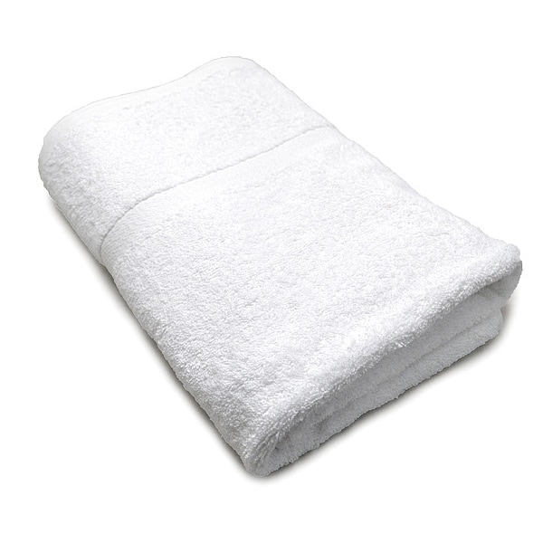 R & R Textile Bath Towel, 27x50 In, White, PK12 - X01150