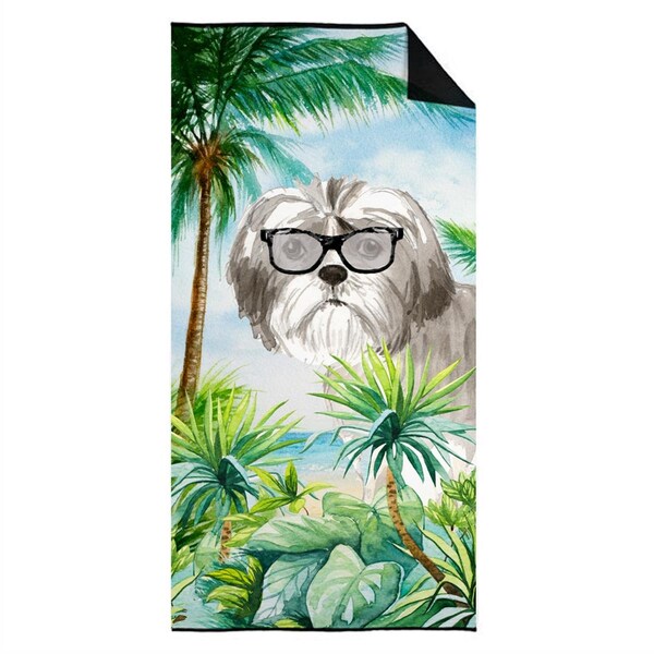Carolines Treasures 30 x 60 in. Shih Tzu Puppy Premium Beach Towel - CK2998TWL3060