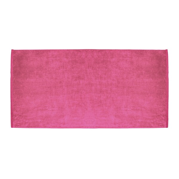Towelsoft Large Terry Velour 100% Ring Spun Cotton Beach Towel-Hot Pink - HOME-BV1108-HTPNK