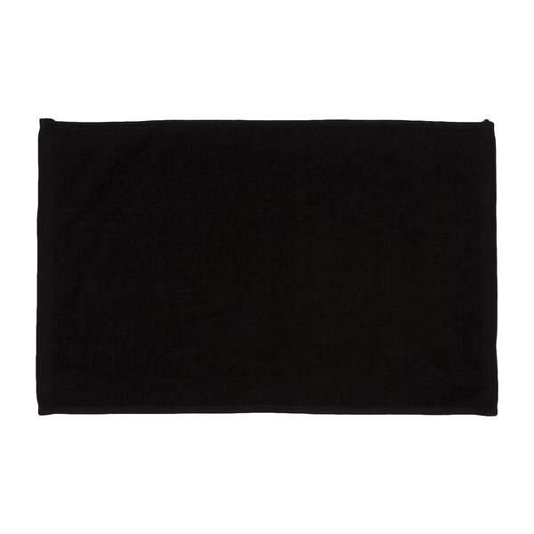 Towelsoft Light Weight Terry 100% cotton Sports Face Towel 11 inch x 18 inch Black - FACE-EL1410-BLK