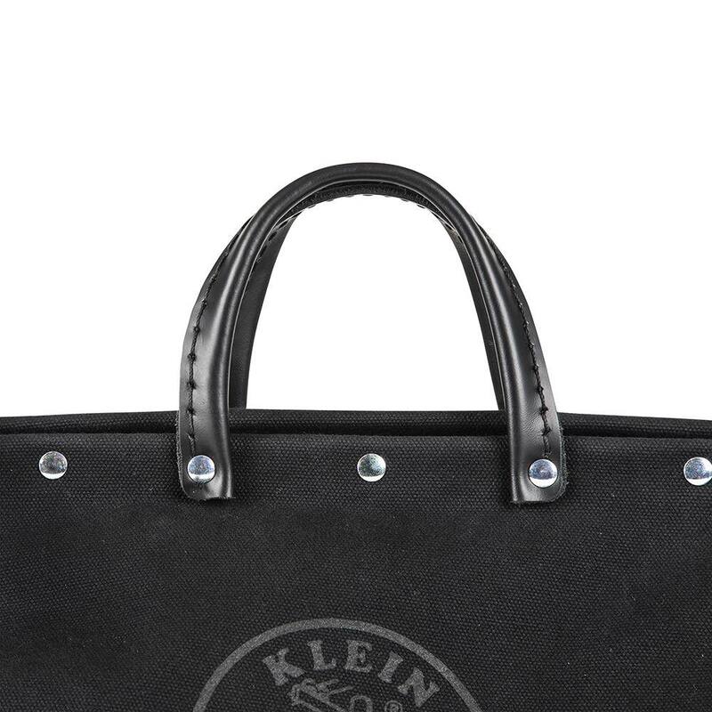 Klein Tools Deluxe Tool Bag, Black Canvas, 13 Pockets, 16-Inch - 510216SPBLK