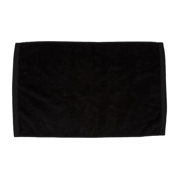 Towelsoft Premium Velour Hand Face Sports Towel 16 inch x26 inch Black - HANDTOWEL-GV1201-BLK