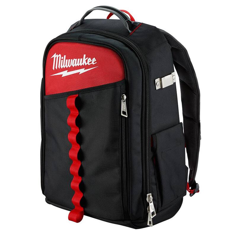 Milwaukee 14 in. Low Profile Backpack with 12 in. Zipper Tool Bag in Multi-Color (3-Pack) - 48-22-8202-48-22-8193