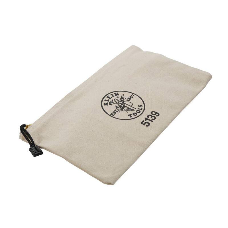 Klein Tools Zipper Bag, Canvas Tool Pouch 12.5 x 7 x 4.25-Inch - 5139