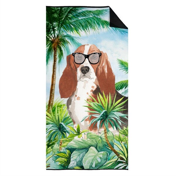 Carolines Treasures 30 x 60 in. Basset Hound Premium Beach Towel - CK3026TWL3060