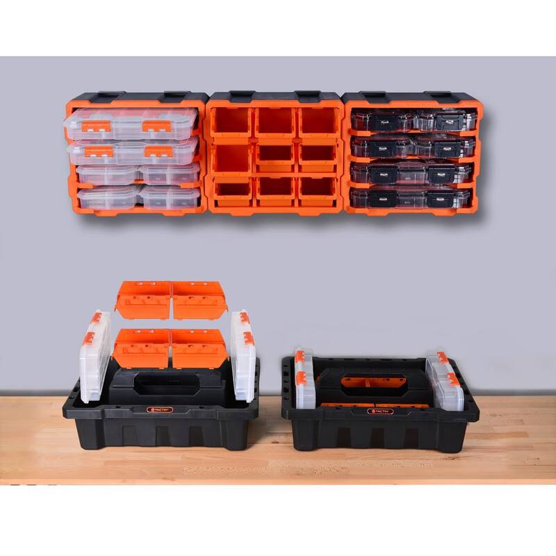 TACTIX 20.5 in. Black Plastic Tote Tray - 320656