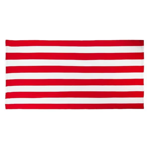 Towelsoft Microfiber Cabana Stripe Beach Towel 30 inch x 60 inch Red - BEACH-BP1538-RED