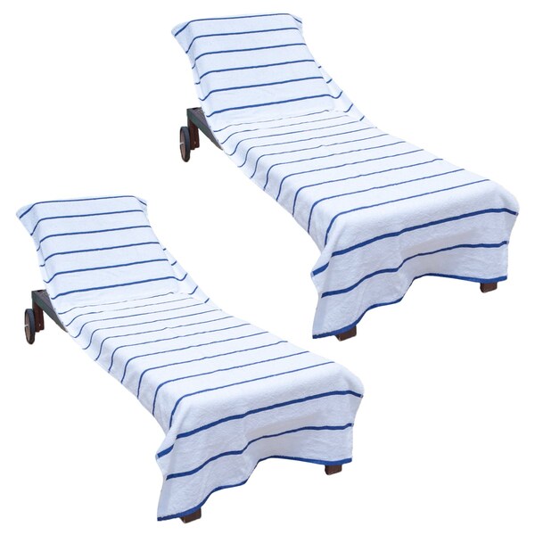 Monarch Brands Chaise Lounge Covers , Navy, 2PK - PNP-CC-HS3085NV-2PK